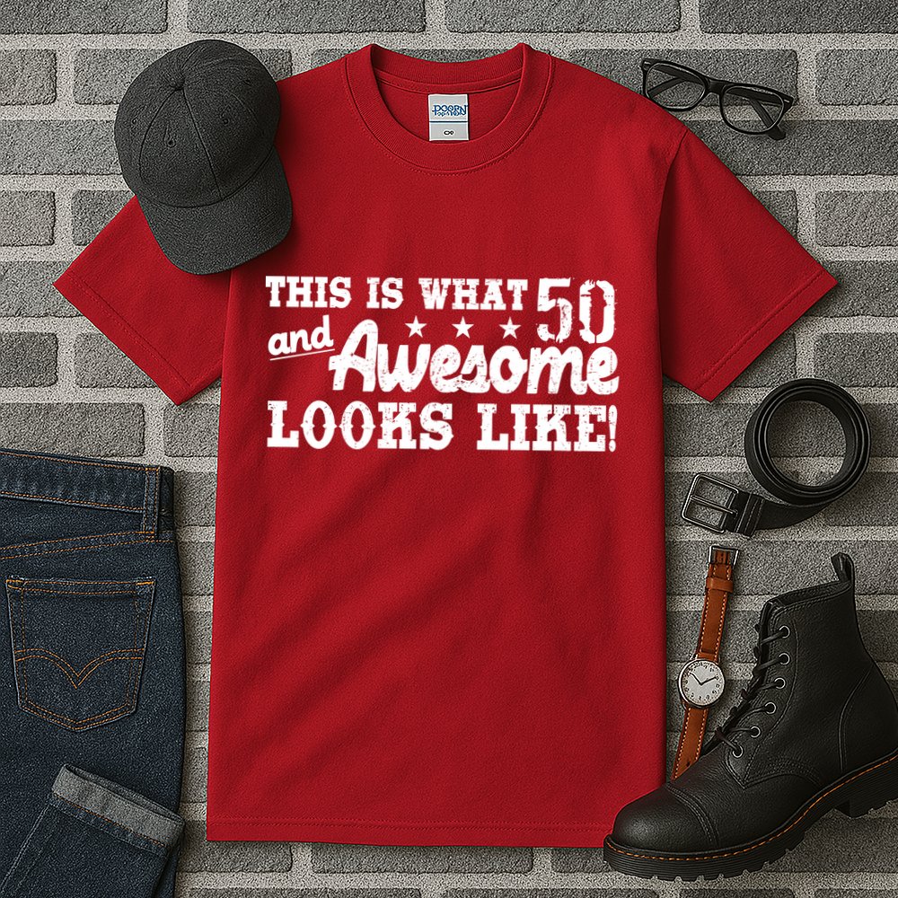This Is What 50 And Awesome Looks Like  Tall T-Shirt