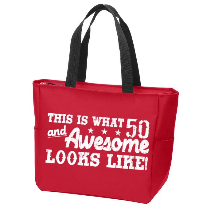 This Is What 50 And Awesome Looks Like  Zip Tote Bag