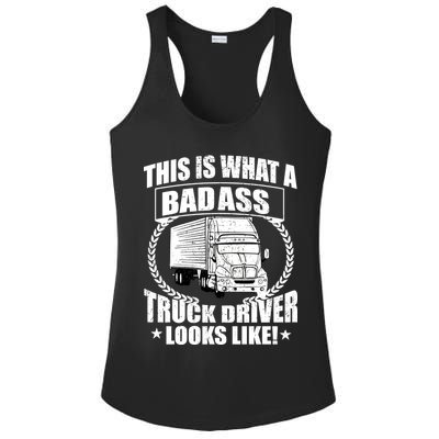 This Is What A Badass Truck Driver Looks Ladies PosiCharge Competitor Racerback Tank