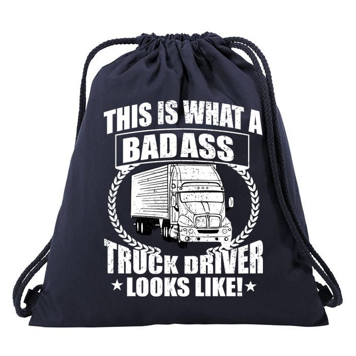 This Is What A Badass Truck Driver Looks Drawstring Bag