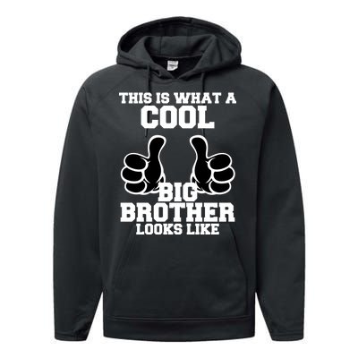 This Is What A Cool Big Bro Looks Like Performance Fleece Hoodie