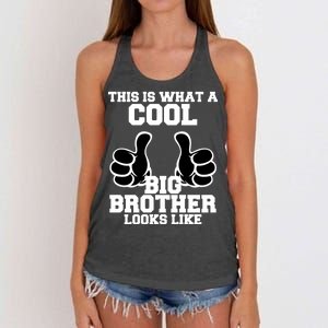 This Is What A Cool Big Bro Looks Like Women's Knotted Racerback Tank