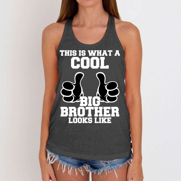 This Is What A Cool Big Bro Looks Like Women's Knotted Racerback Tank