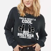 This Is What A Cool Big Bro Looks Like Cropped Pullover Crew