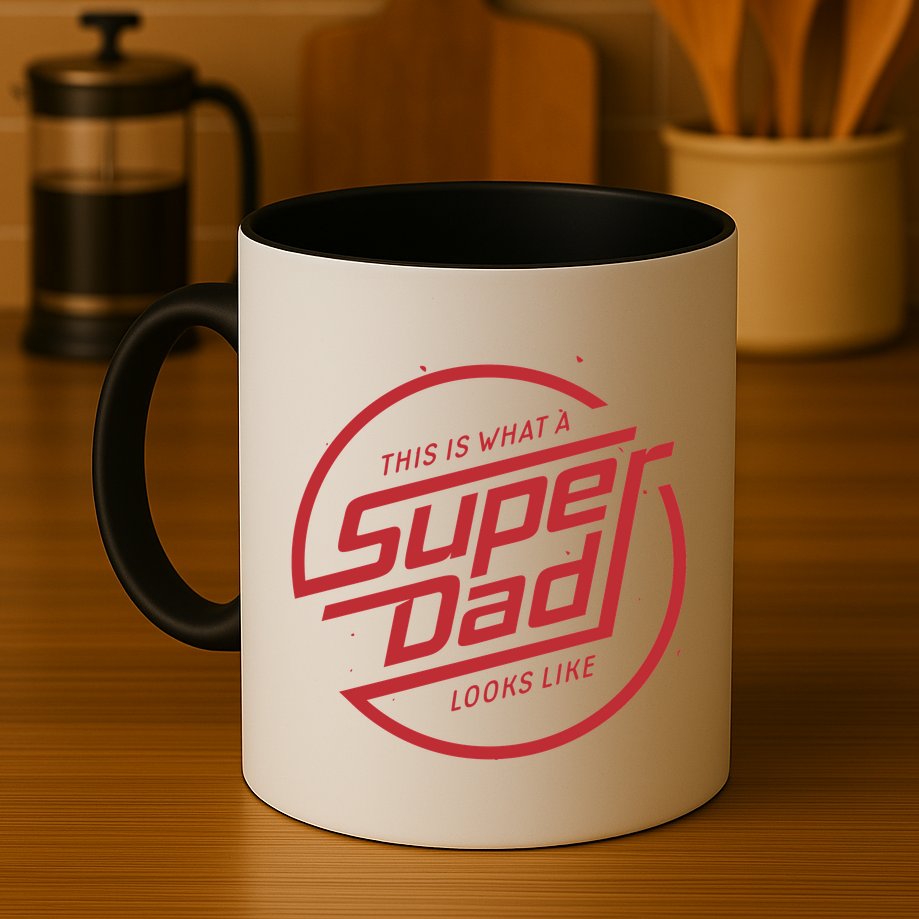 This Is What A Super Dad Looks Like Funny Mug