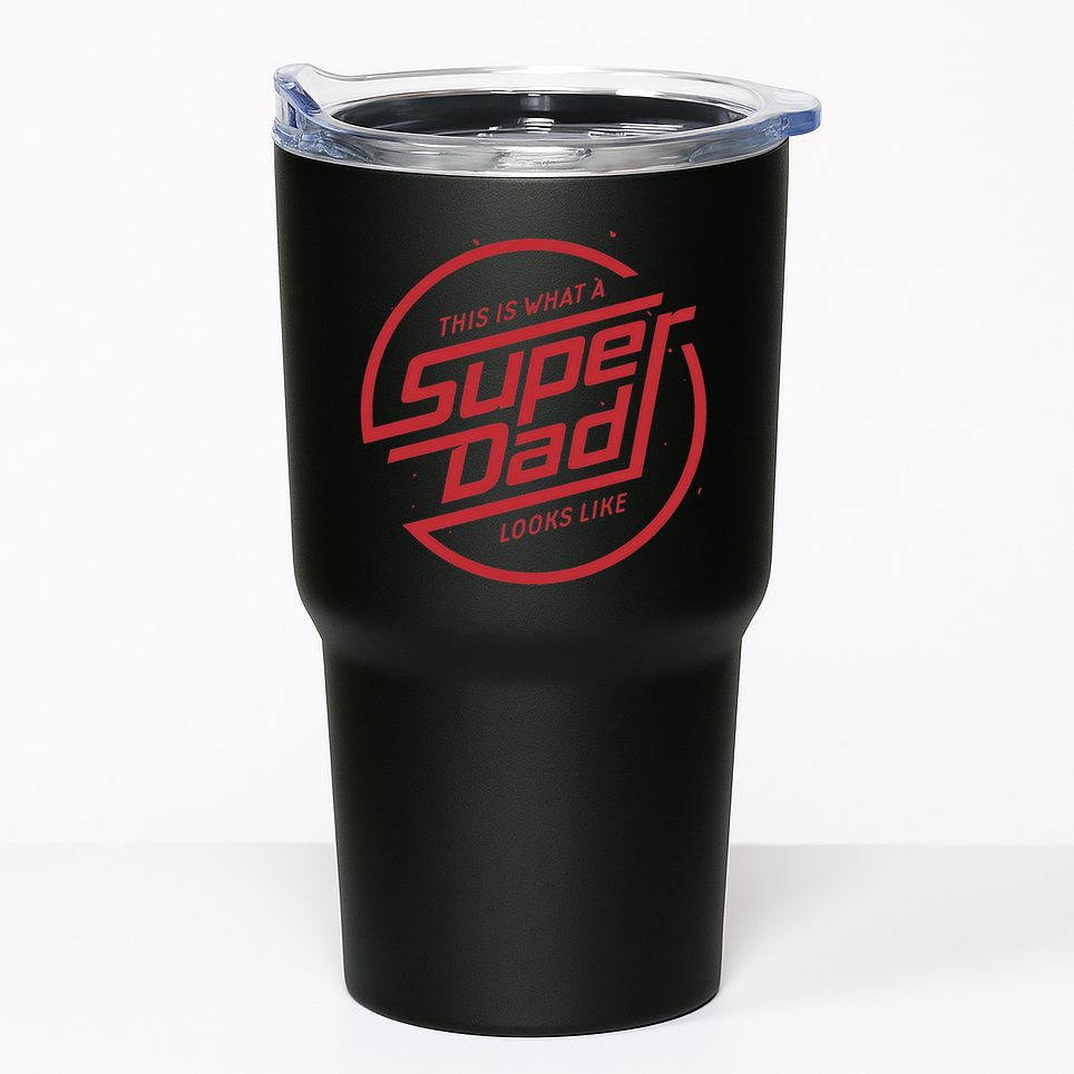 This Is What A Super Dad Looks Like Funny Tumbler
