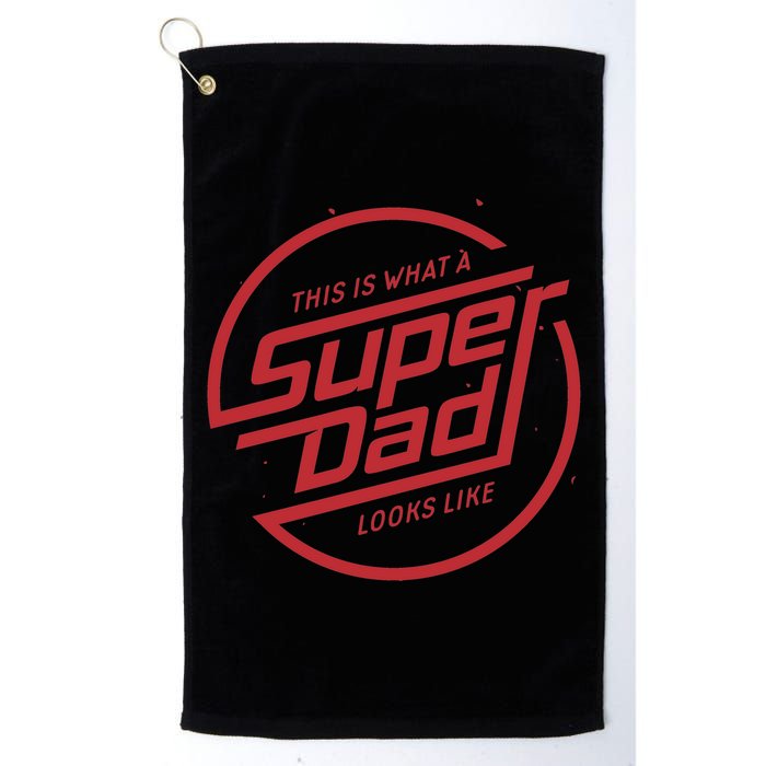 This Is What A Super Dad Looks Like Funny Golf Towel