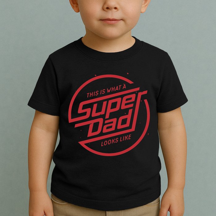 This Is What A Super Dad Looks Like Funny Toddler T-Shirt