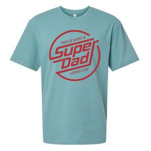 This Is What A Super Dad Looks Like Funny Sueded Cloud Jersey T-Shirt