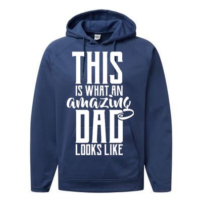 This Is What An Amazing Dad Looks like Performance Fleece Hoodie