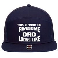 This Is What An Awesome Dad Looks Like Retro 7 Panel Mesh Trucker Snapback Hat