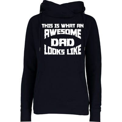 This Is What An Awesome Dad Looks Like Retro Womens Funnel Neck Pullover Hood