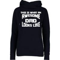 This Is What An Awesome Dad Looks Like Retro Womens Funnel Neck Pullover Hood