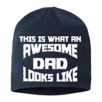 This Is What An Awesome Dad Looks Like Retro Sustainable Beanie