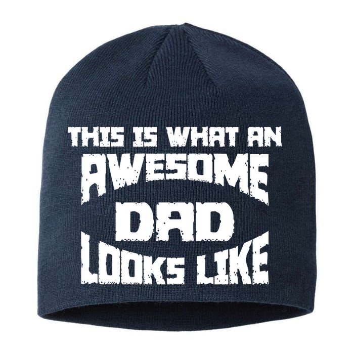 This Is What An Awesome Dad Looks Like Retro Sustainable Beanie