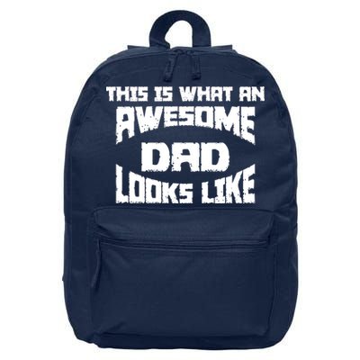 This Is What An Awesome Dad Looks Like Retro 16 in Basic Backpack