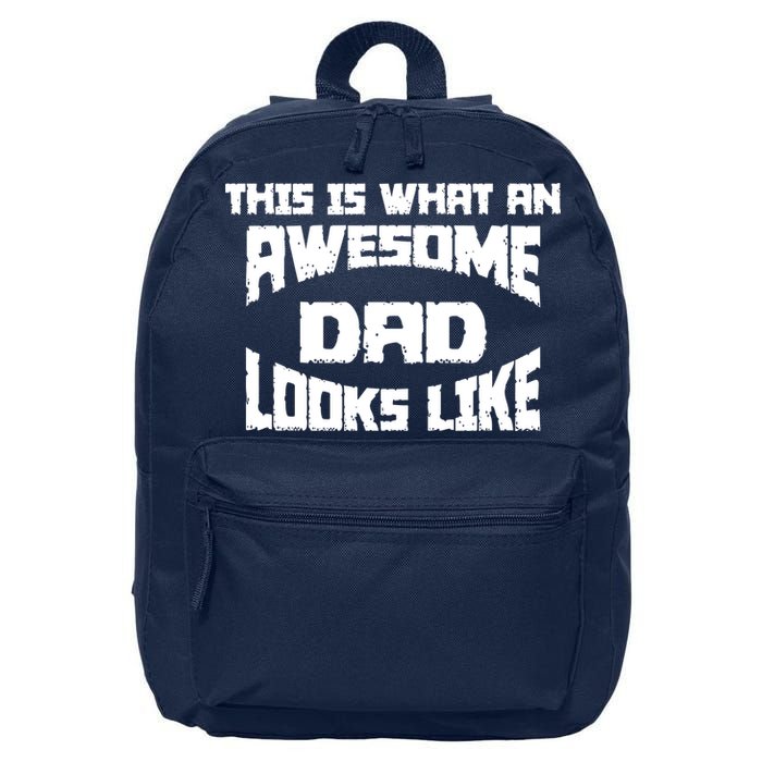 This Is What An Awesome Dad Looks Like Retro 16 in Basic Backpack