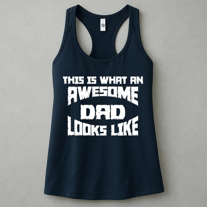 This Is What An Awesome Dad Looks Like Retro Womens Tank Top