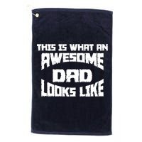 This Is What An Awesome Dad Looks Like Retro Golf Towel