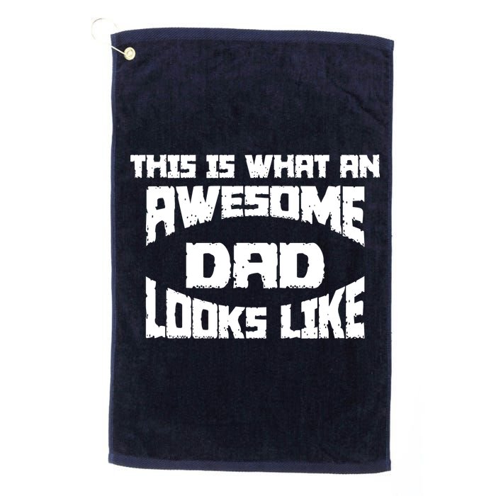 This Is What An Awesome Dad Looks Like Retro Golf Towel