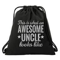 This Is What An Awesome Uncle Looks Like Drawstring Bag
