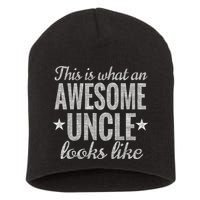This Is What An Awesome Uncle Looks Like Short Acrylic Beanie