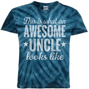 This Is What An Awesome Uncle Looks Like Kids Tie-Dye T-Shirt