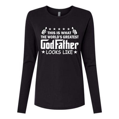 This Is What The World's Greatest GodFather Looks Like Womens Cotton Relaxed Long Sleeve T-Shirt