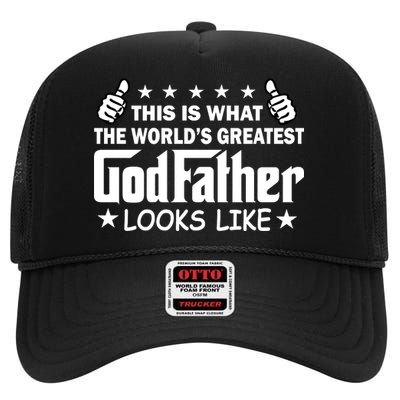 This Is What The World's Greatest GodFather Looks Like High Crown Mesh Back Trucker Hat