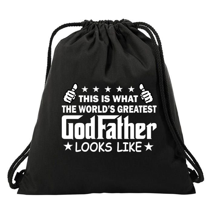 This Is What The World's Greatest GodFather Looks Like Drawstring Bag