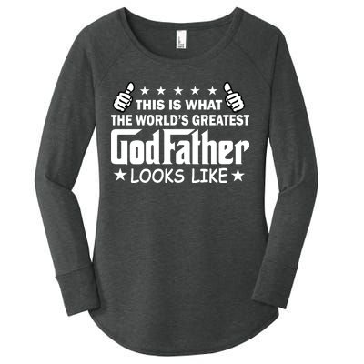 This Is What The World's Greatest GodFather Looks Like Women's Perfect Tri Tunic Long Sleeve Shirt