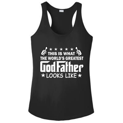 This Is What The World's Greatest GodFather Looks Like Ladies PosiCharge Competitor Racerback Tank