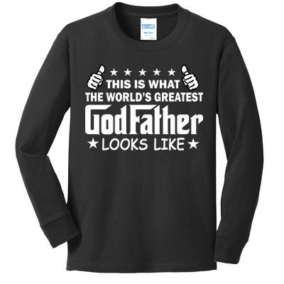 This Is What The World's Greatest GodFather Looks Like Kids Long Sleeve Shirt