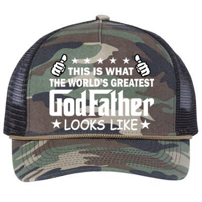 This Is What The World's Greatest GodFather Looks Like Retro Rope Trucker Hat Cap