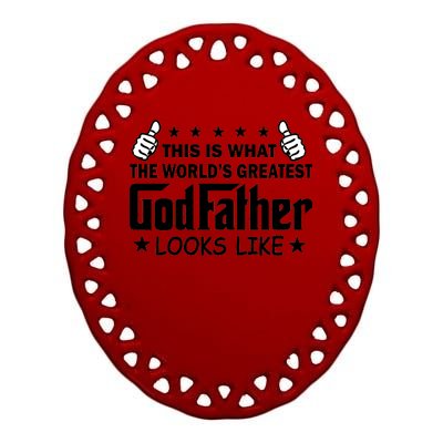 This Is What The World's Greatest GodFather Looks Like Ceramic Oval Ornament