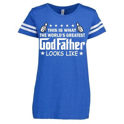 This Is What The World's Greatest GodFather Looks Like Enza Ladies Jersey Football T-Shirt