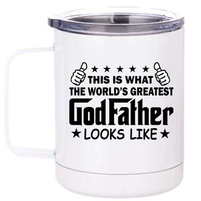 This Is What The World's Greatest GodFather Looks Like 12 oz Stainless Steel Tumbler Cup