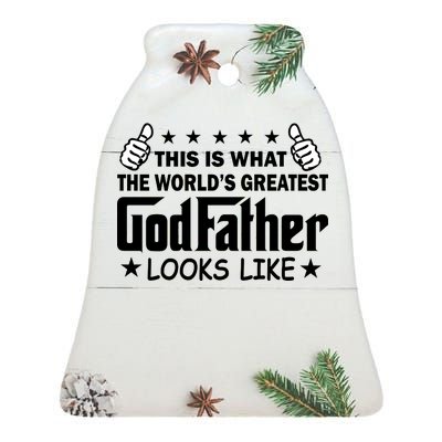 This Is What The World's Greatest GodFather Looks Like Ceramic Bell Ornament