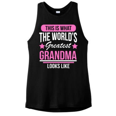 This Is What The Worlds Greatest Grandma Looks Like Ladies PosiCharge Tri-Blend Wicking Tank