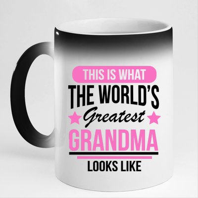 This Is What The Worlds Greatest Grandma Looks Like 11oz Black Color Changing Mug