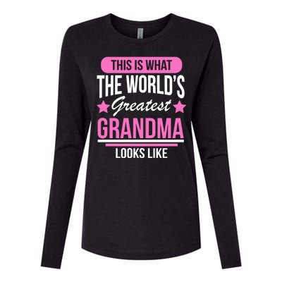 This Is What The Worlds Greatest Grandma Looks Like Womens Cotton Relaxed Long Sleeve T-Shirt