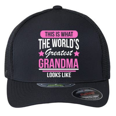 This Is What The Worlds Greatest Grandma Looks Like Flexfit Unipanel Trucker Cap