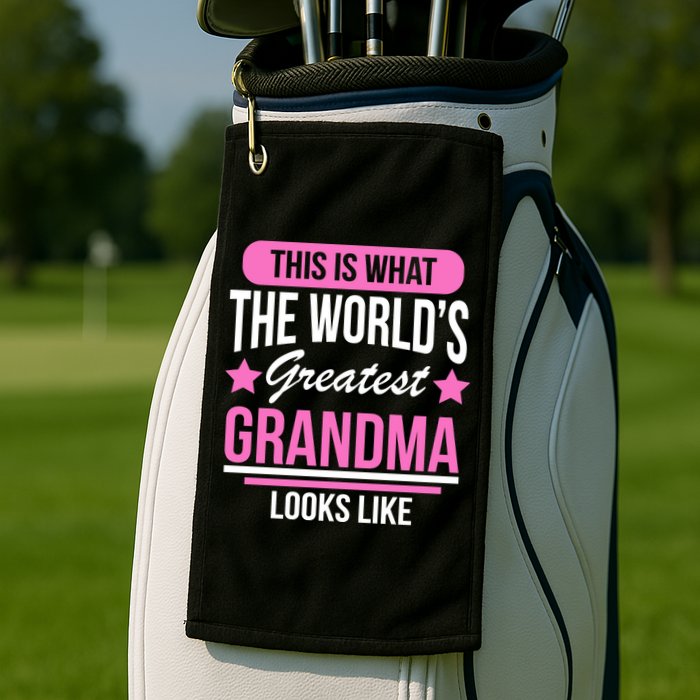 This Is What The Worlds Greatest Grandma Looks Like Golf Towel