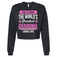 This Is What The Worlds Greatest Grandma Looks Like Cropped Pullover Crew