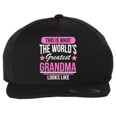 This Is What The Worlds Greatest Grandma Looks Like Wool Snapback Cap