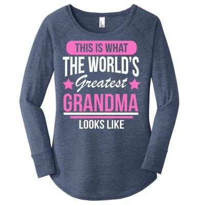 This Is What The Worlds Greatest Grandma Looks Like Women's Perfect Tri Tunic Long Sleeve Shirt