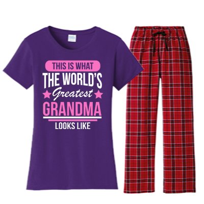 This Is What The Worlds Greatest Grandma Looks Like Women's Flannel Pajama Set