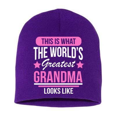 This Is What The Worlds Greatest Grandma Looks Like Short Acrylic Beanie