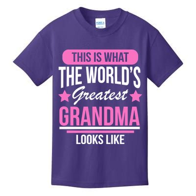 This Is What The Worlds Greatest Grandma Looks Like Kids T-Shirt