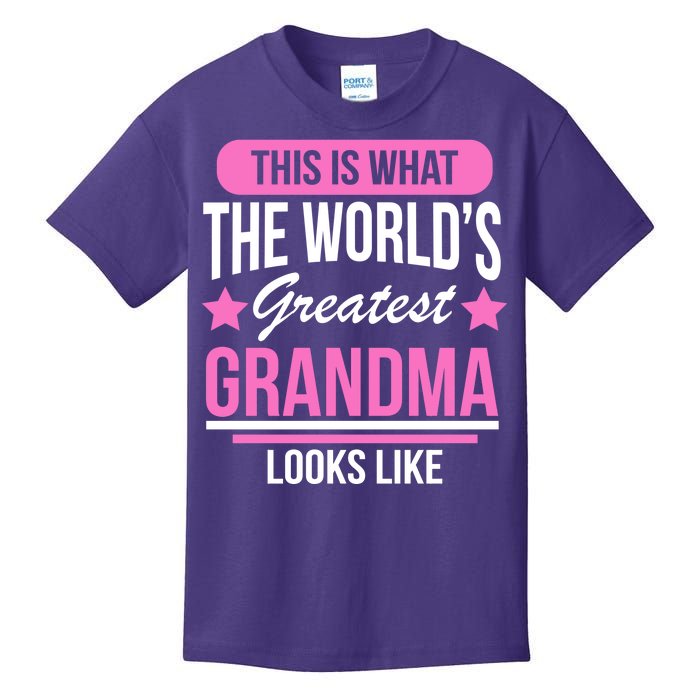 This Is What The Worlds Greatest Grandma Looks Like Kids T-Shirt